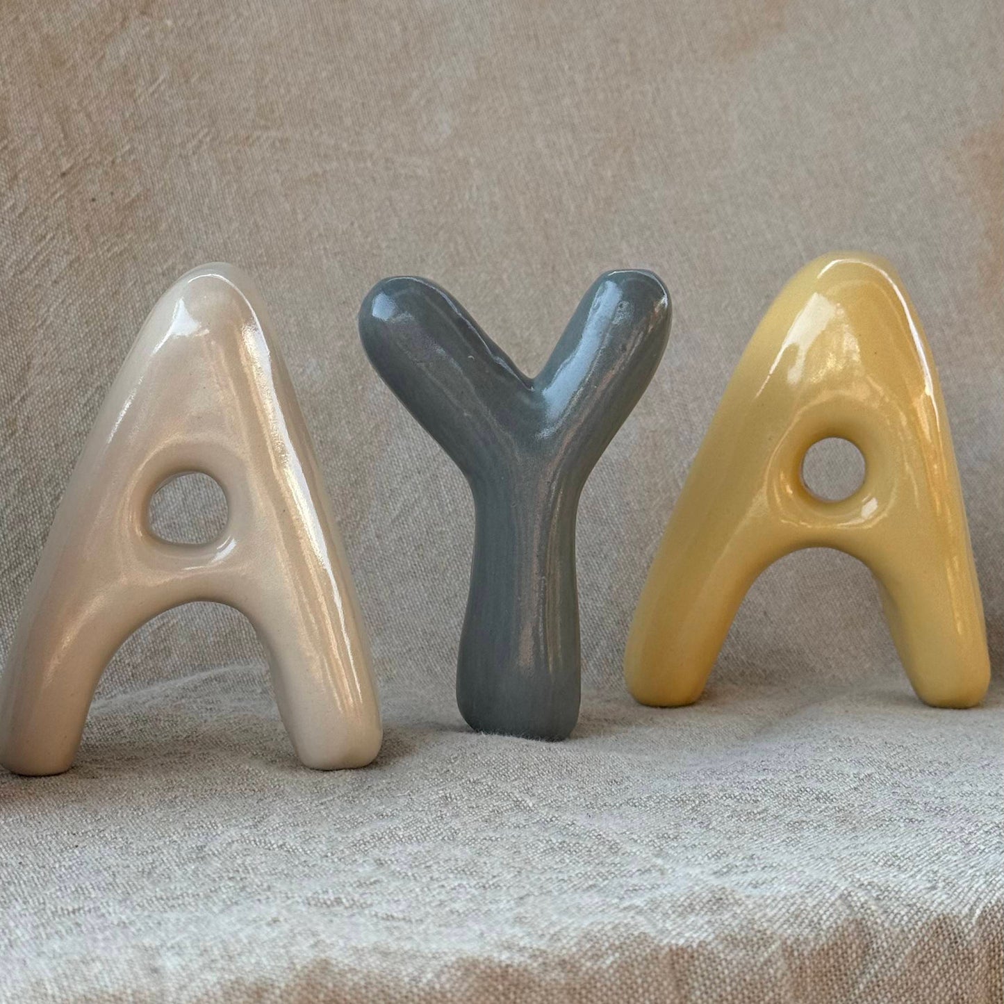 Custom Ceramic Bubble Letters & Numbers | Handmade Wall Hanging & Standing Decor | Pre-Order