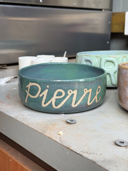 Customised Ceramic Dog/Cat/Pet Bowls | Inset Lettering | Pre-Order