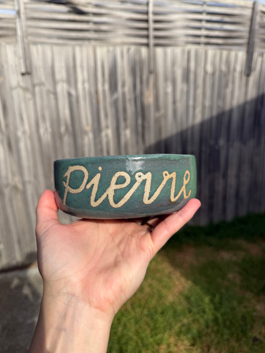 Customised Ceramic Dog/Cat/Pet Bowls | Inset Lettering | Pre-Order