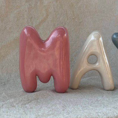 Custom Ceramic Bubble Letters & Numbers | Handmade Wall Hanging & Standing Decor | Pre-Order