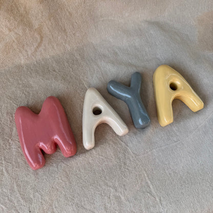 Custom Ceramic Bubble Letters & Numbers | Handmade Wall Hanging & Standing Decor | Pre-Order