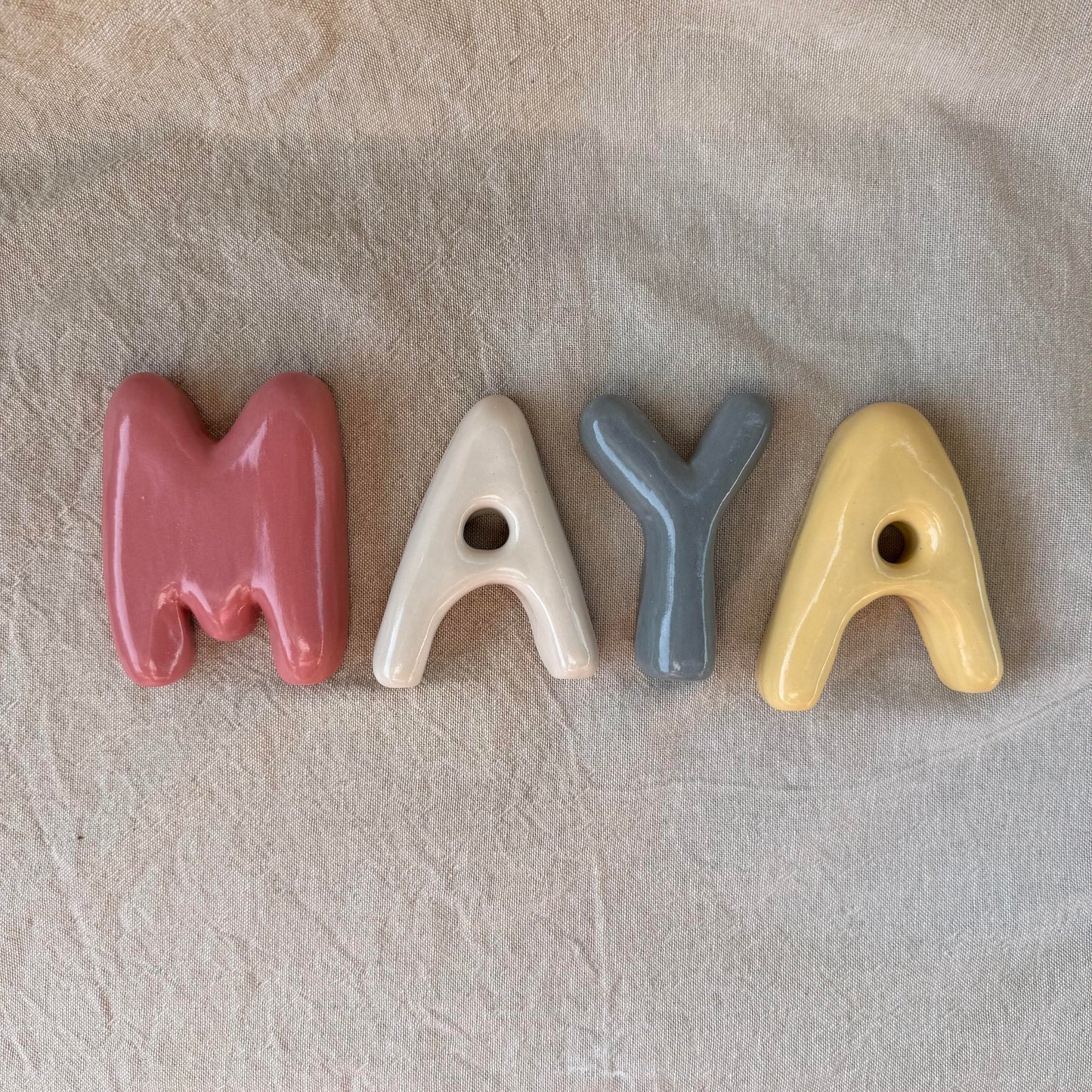 Custom Ceramic Bubble Letters & Numbers | Handmade Wall Hanging & Standing Decor | Pre-Order